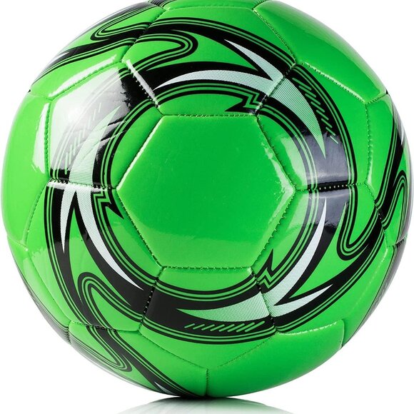 Western Star Soccer Ball Size 5 Green Official Match Weight Youth & Adult KP20G5 - Picture 2 of 8